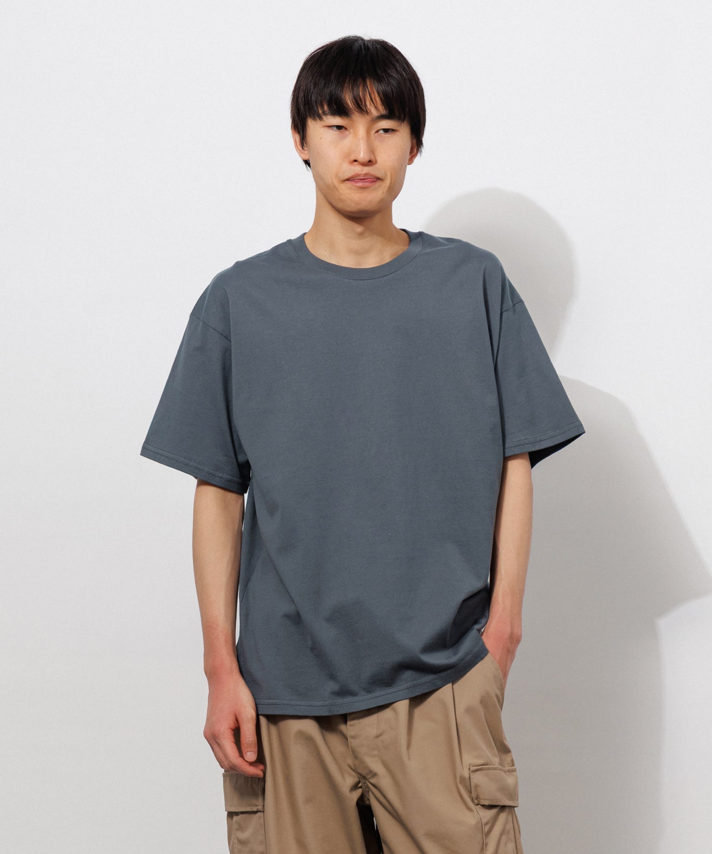 Basic Crewneck T-Shirt / STONE GRAY
