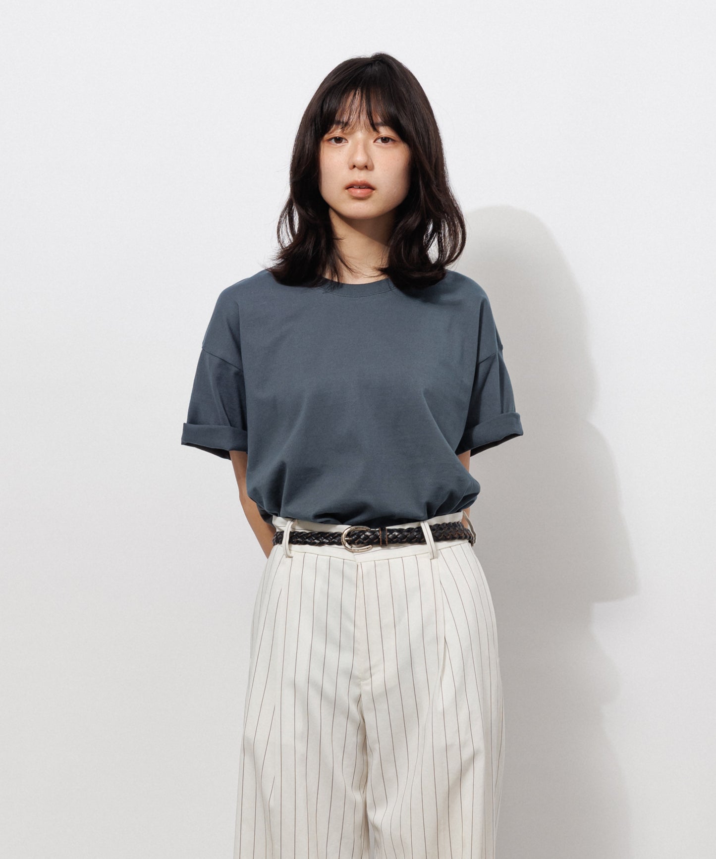 Basic Crewneck T-Shirt / STONE GRAY
