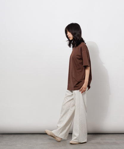 Basic Crewneck T-Shirt / BROWN