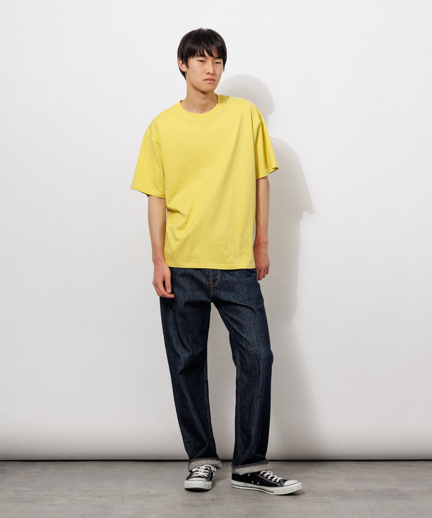 Basic Crewneck T-Shirt / YELLOW