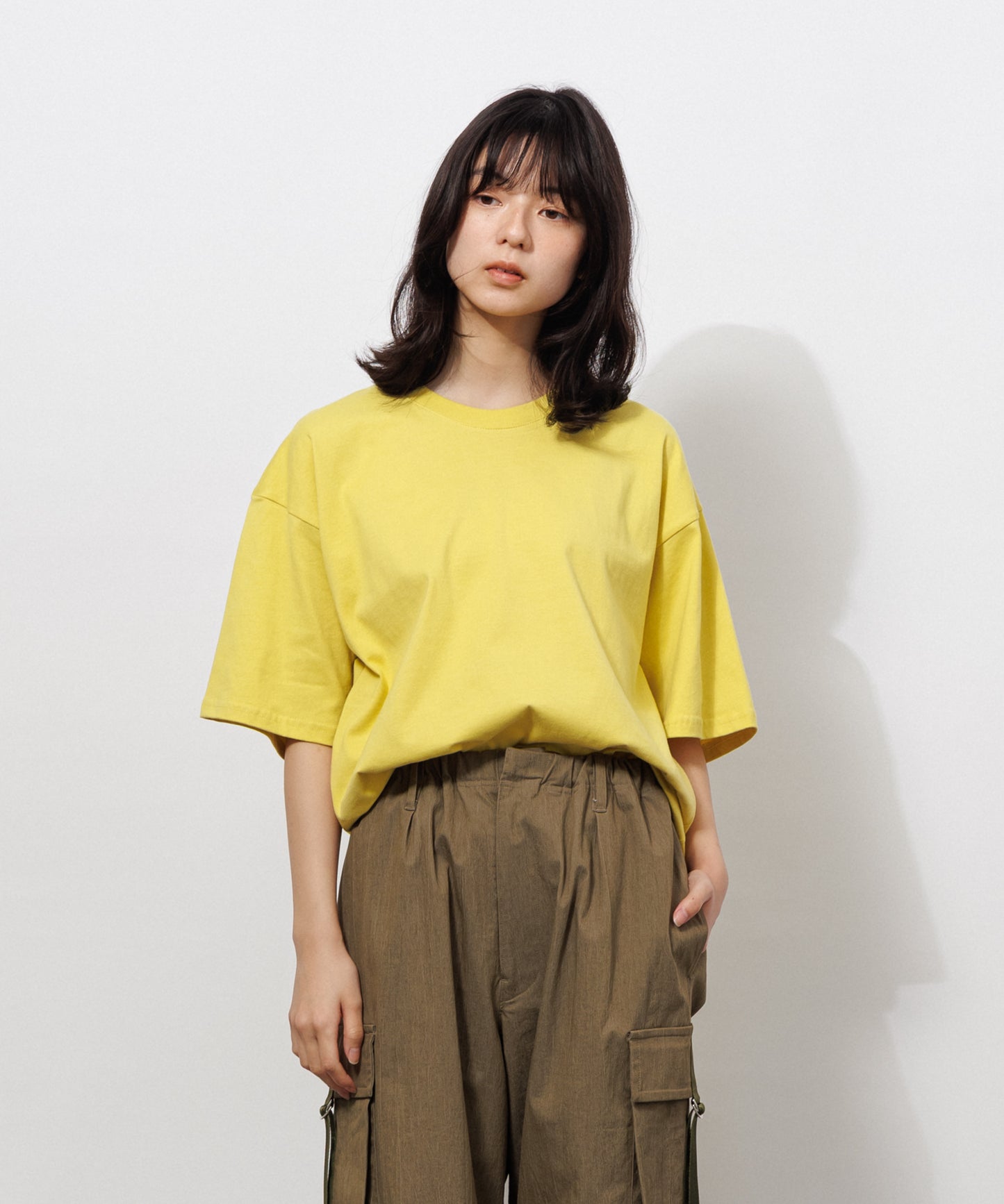 Basic Crewneck T-Shirt / YELLOW