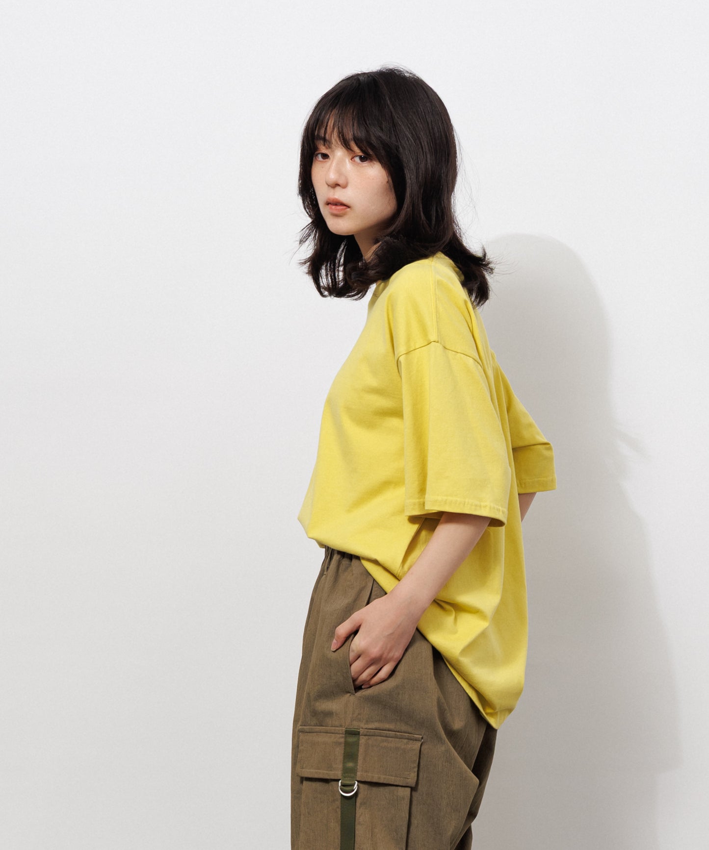Basic Crewneck T-Shirt / YELLOW