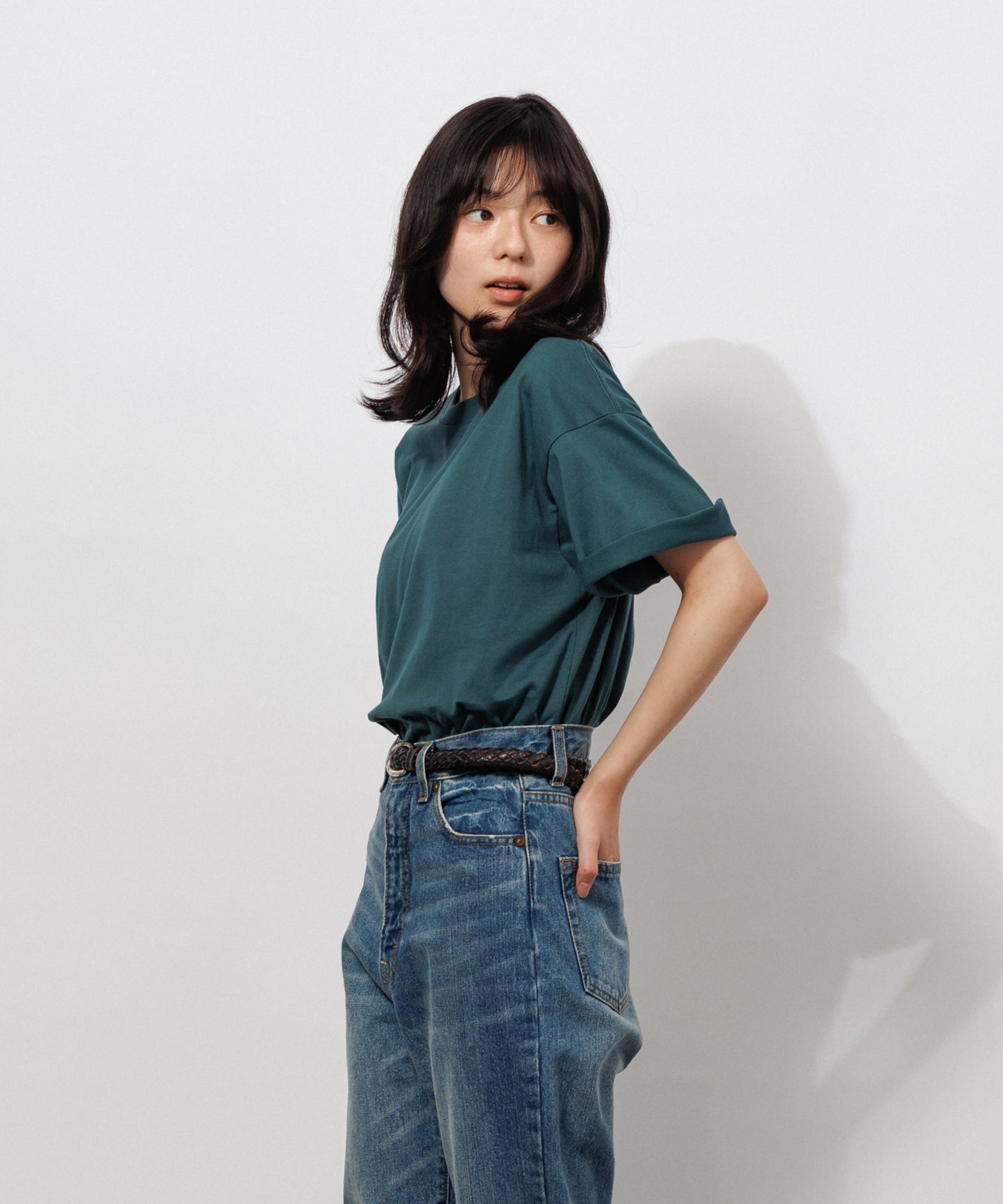 Basic Crewneck T-Shirt / FOREST GREEN