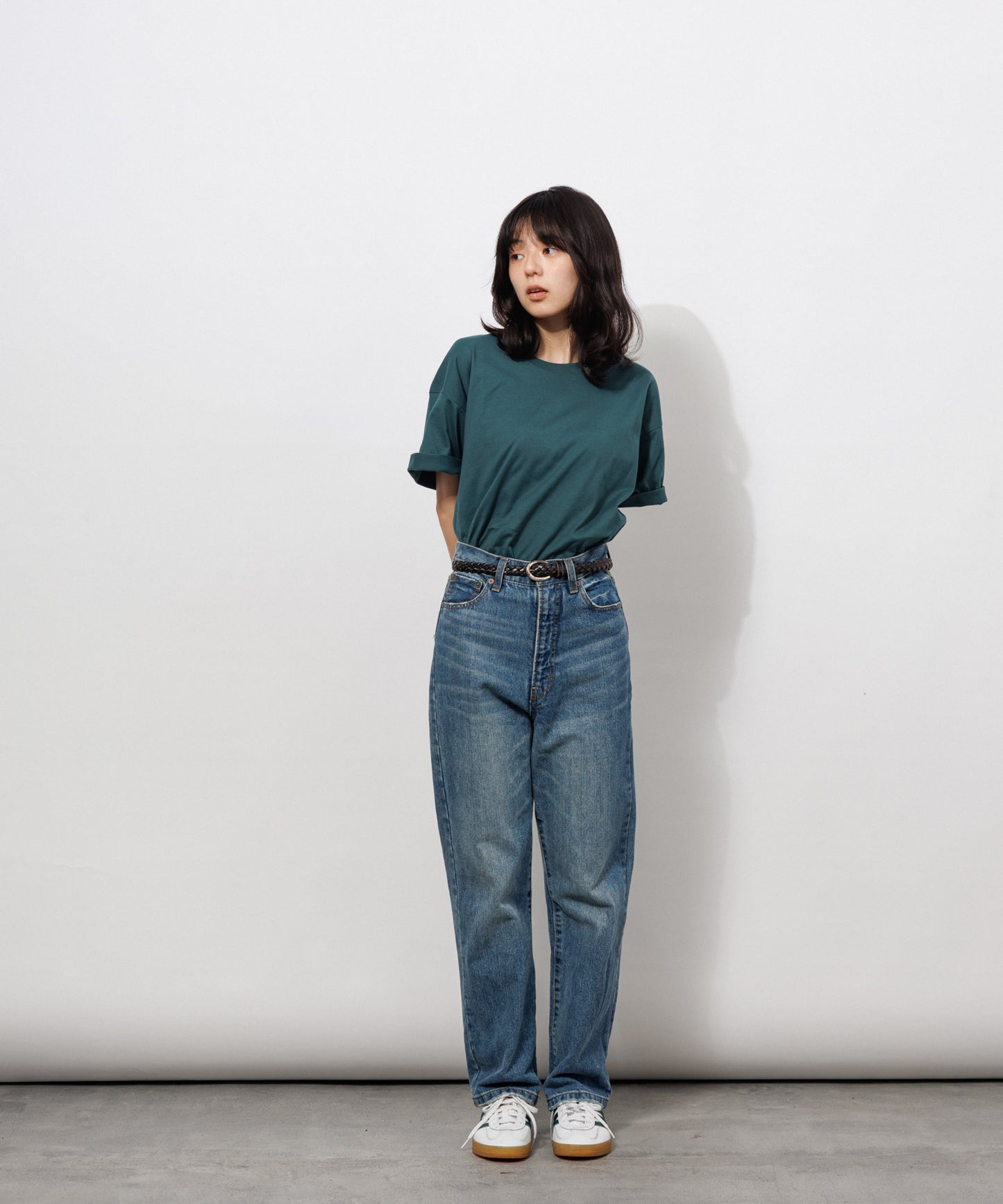 Basic Crewneck T-Shirt / FOREST GREEN