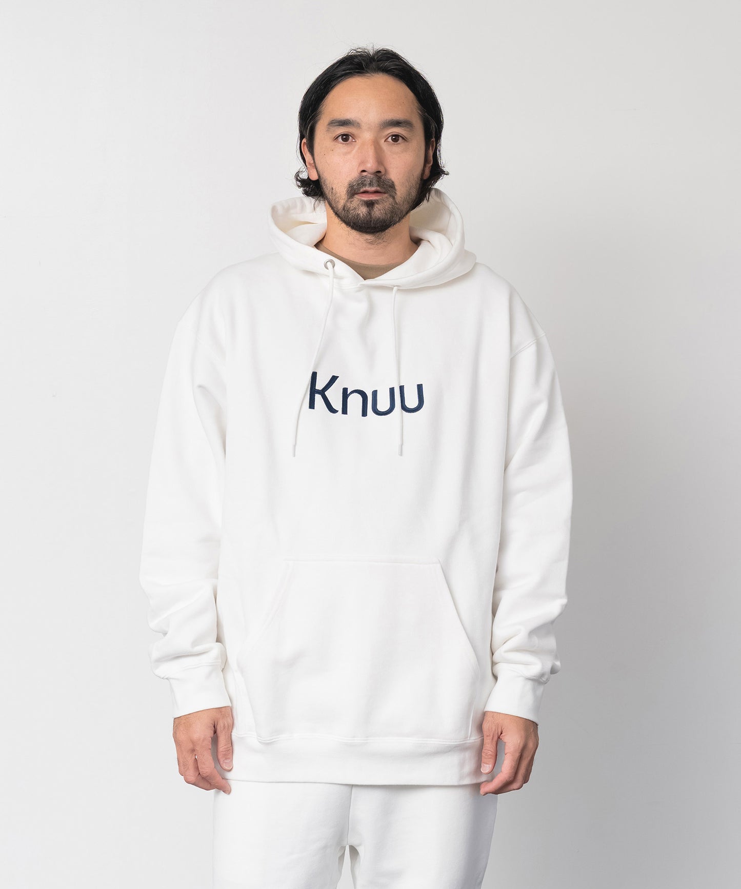 Big Logo Heavy Hooded Sweatshirt / WHITE