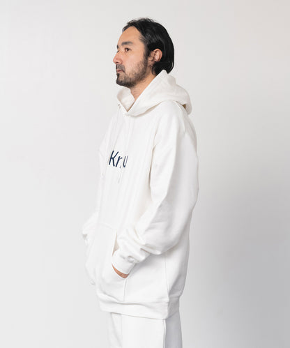 Big Logo Heavy Hooded Sweatshirt / WHITE