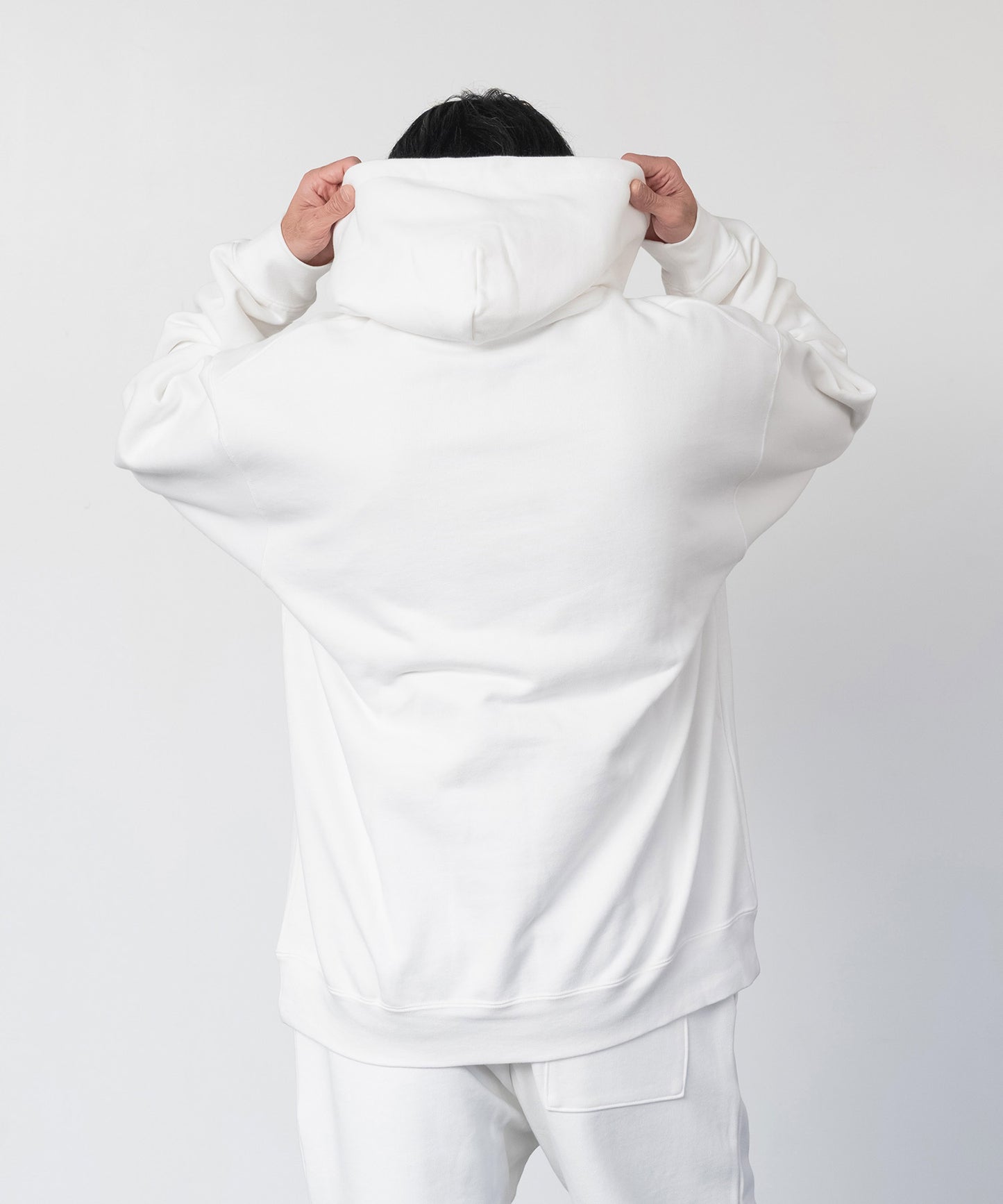 Big Logo Heavy Hooded Sweatshirt / WHITE