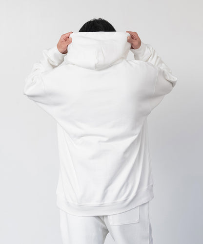 Big Logo Heavy Hooded Sweatshirt / WHITE