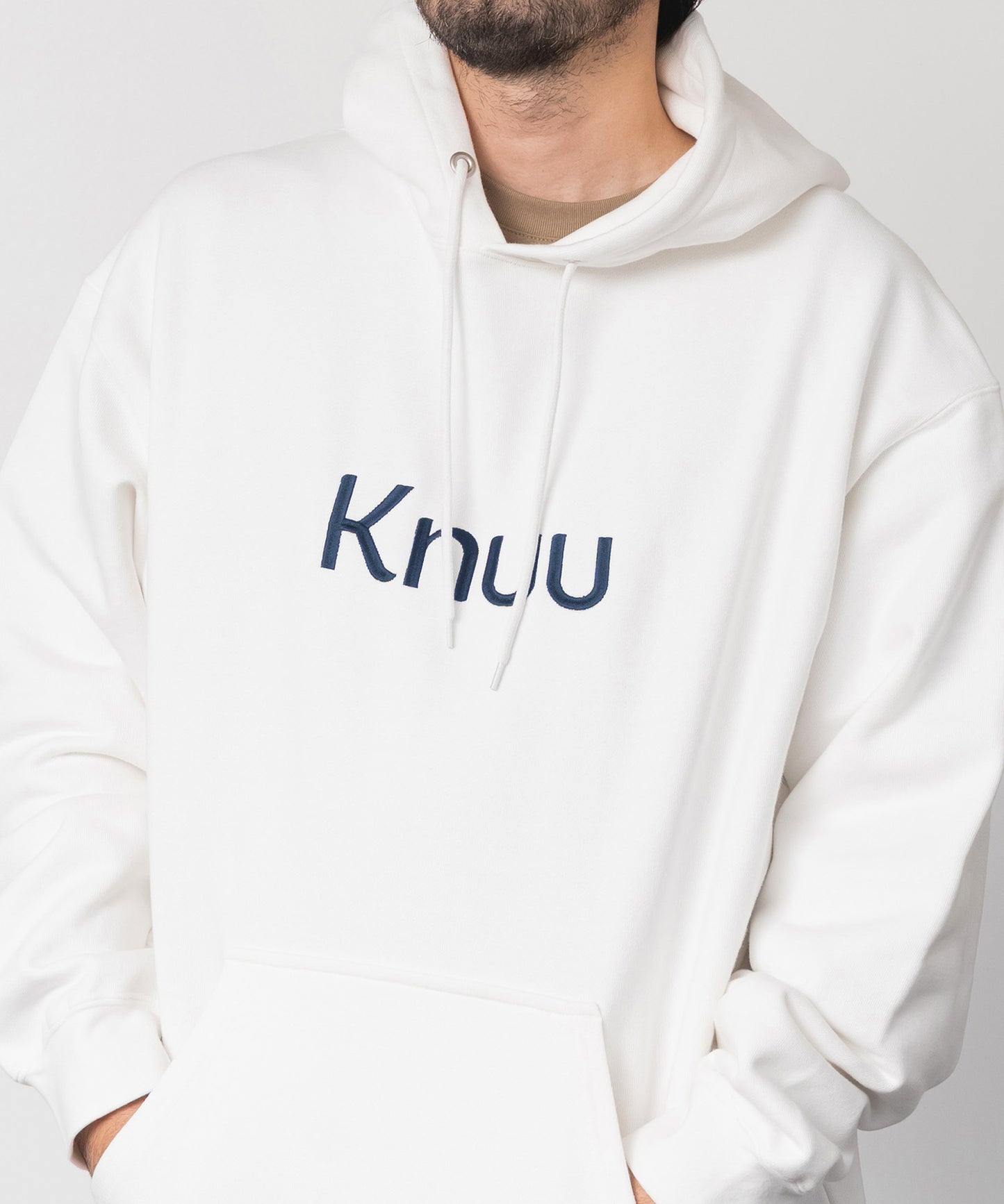 Big Logo Heavy Hooded Sweatshirt / WHITE