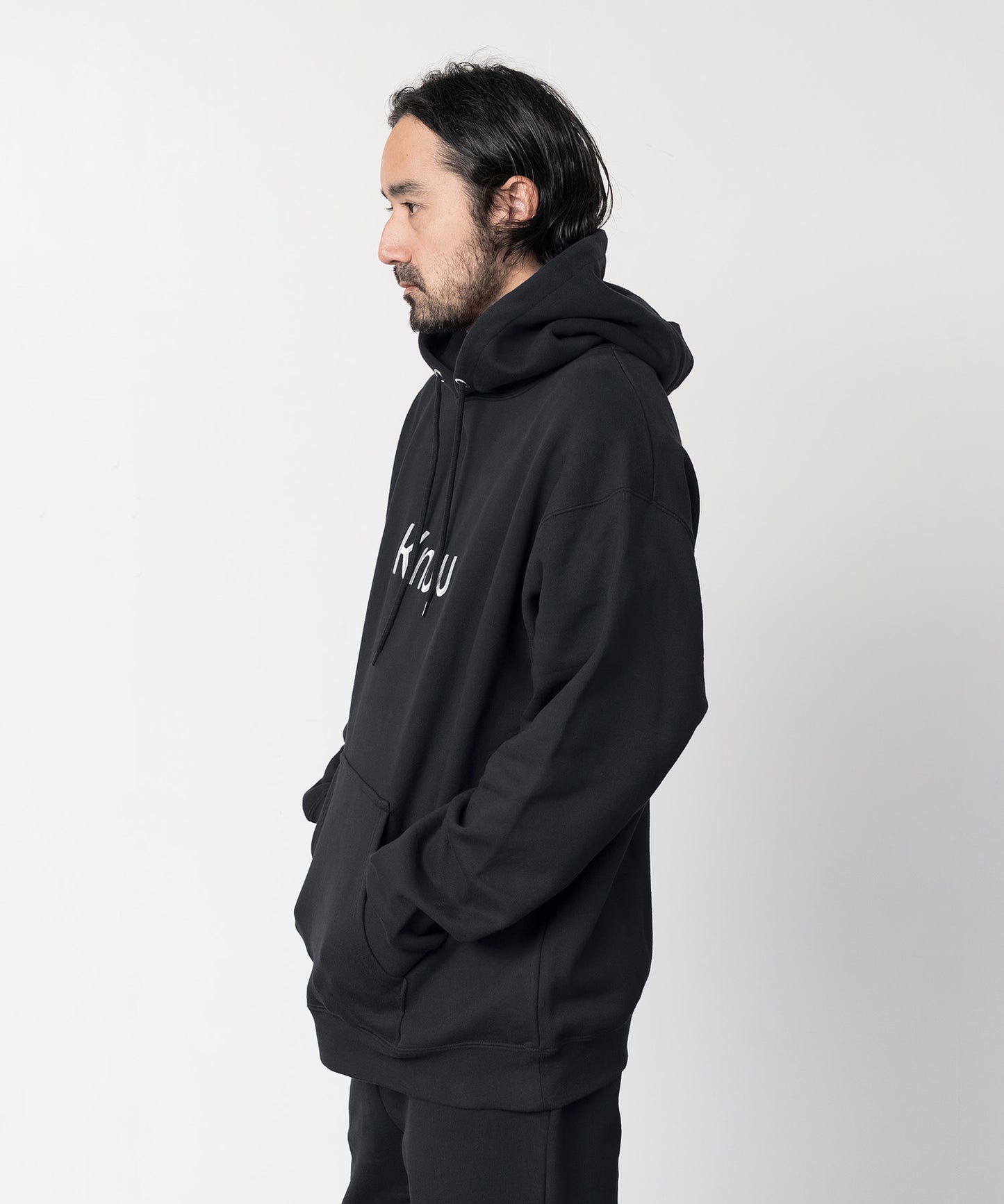Big Logo Heavy Hooded Sweatshirt / BLACK