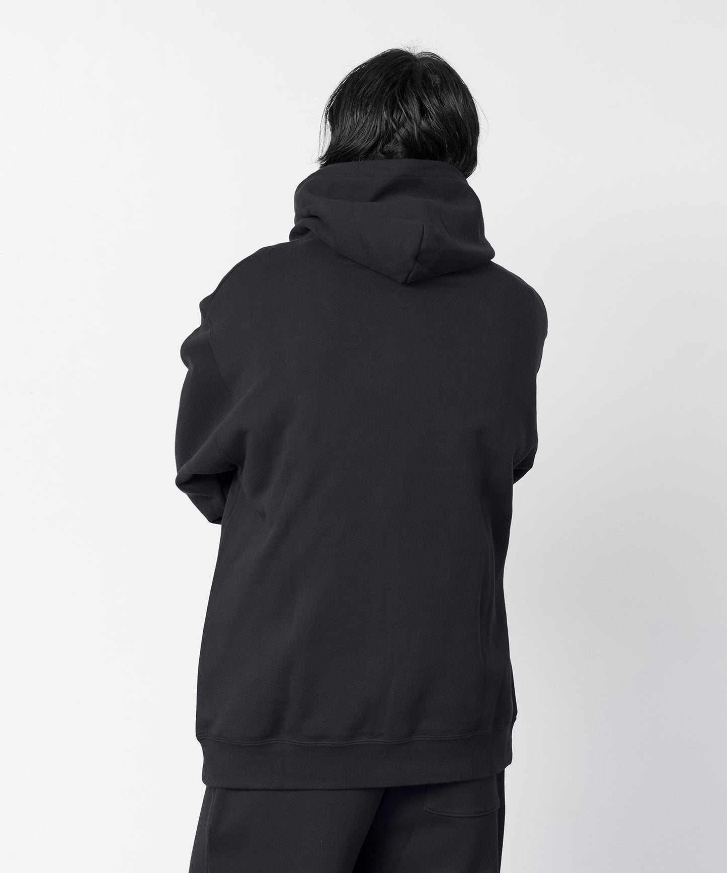 Big Logo Heavy Hooded Sweatshirt / BLACK