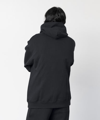 Big Logo Heavy Hooded Sweatshirt / BLACK