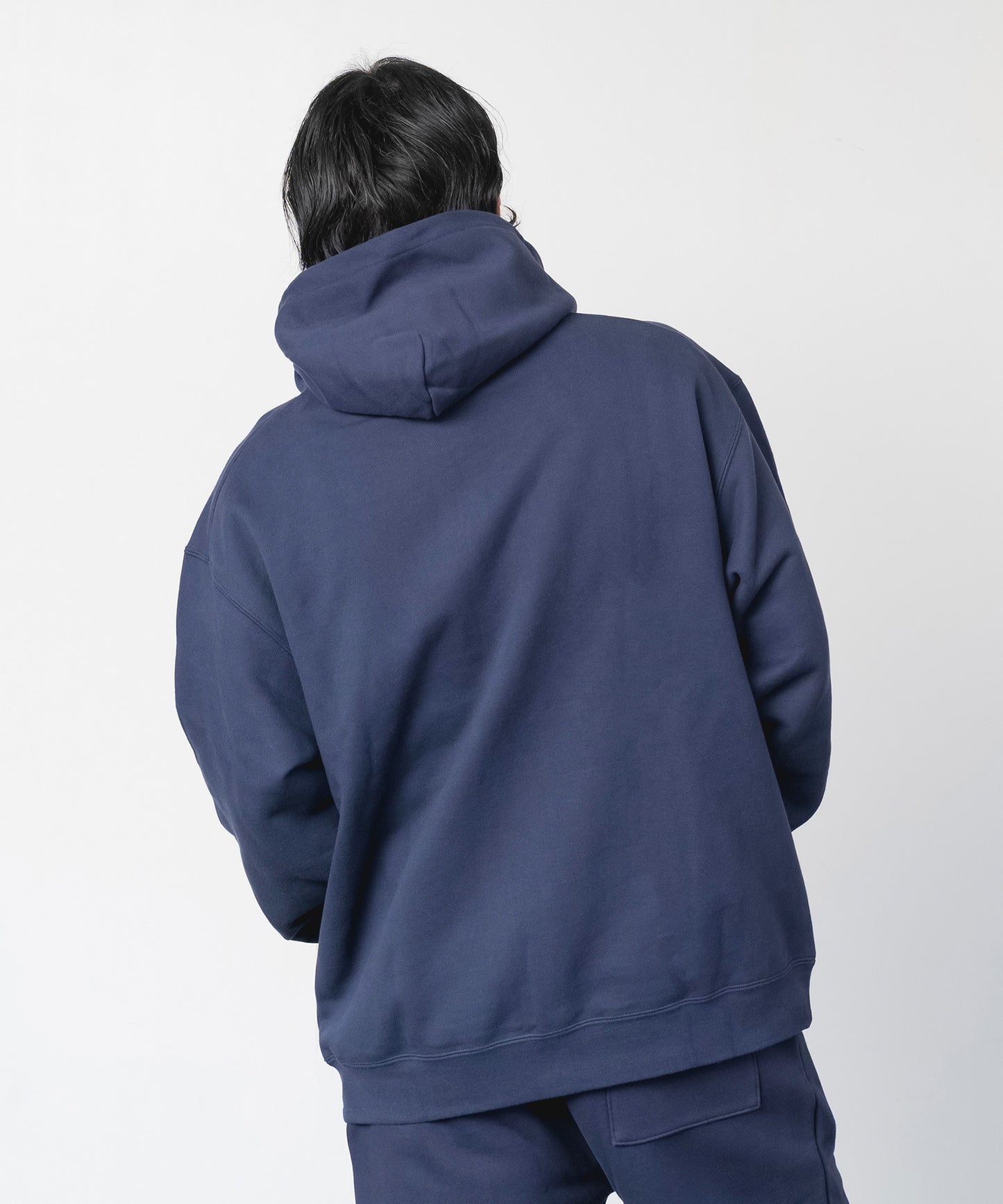 Big Logo Heavy Hooded Sweatshirt / NAVY