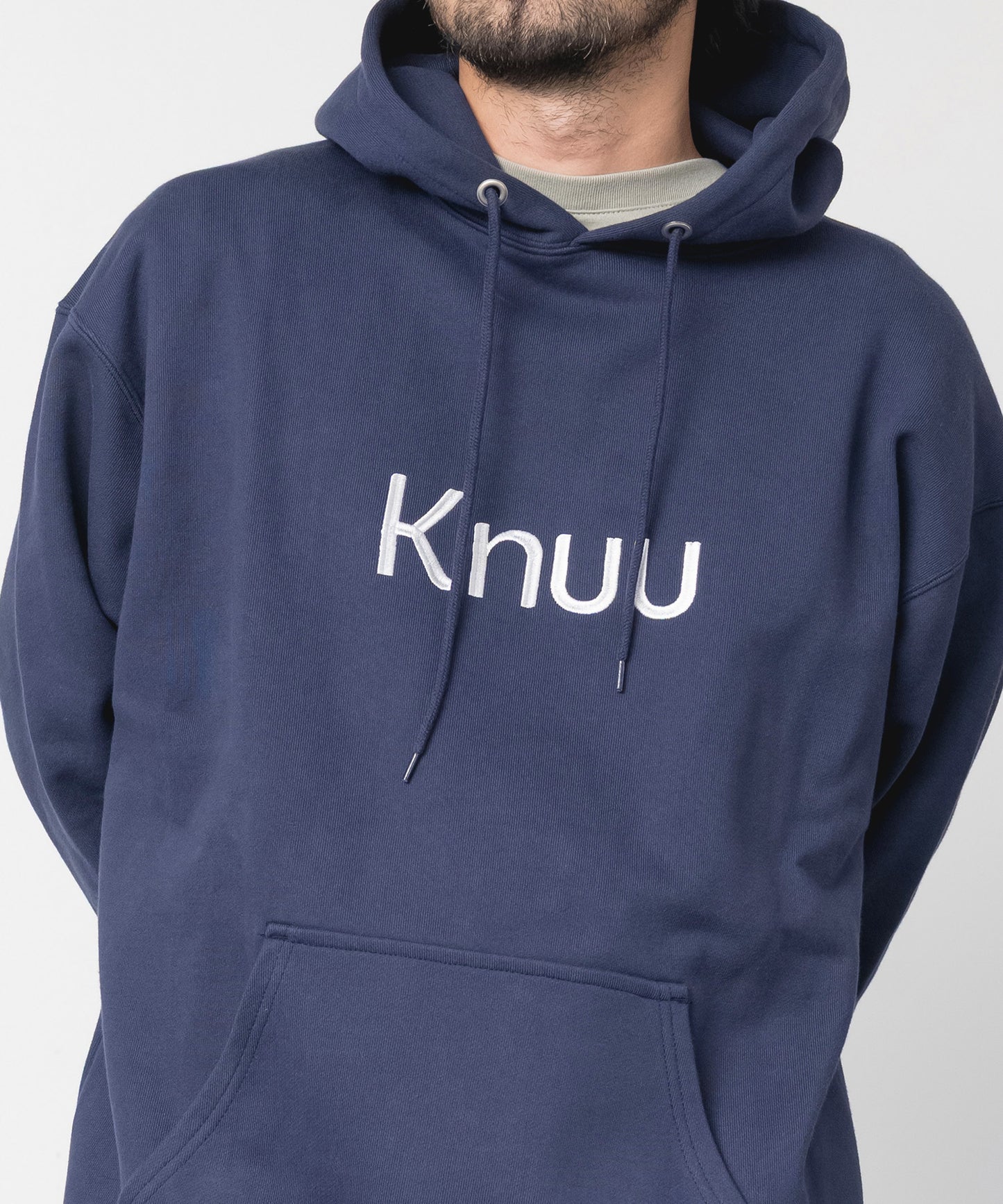 Big Logo Heavy Hooded Sweatshirt / NAVY