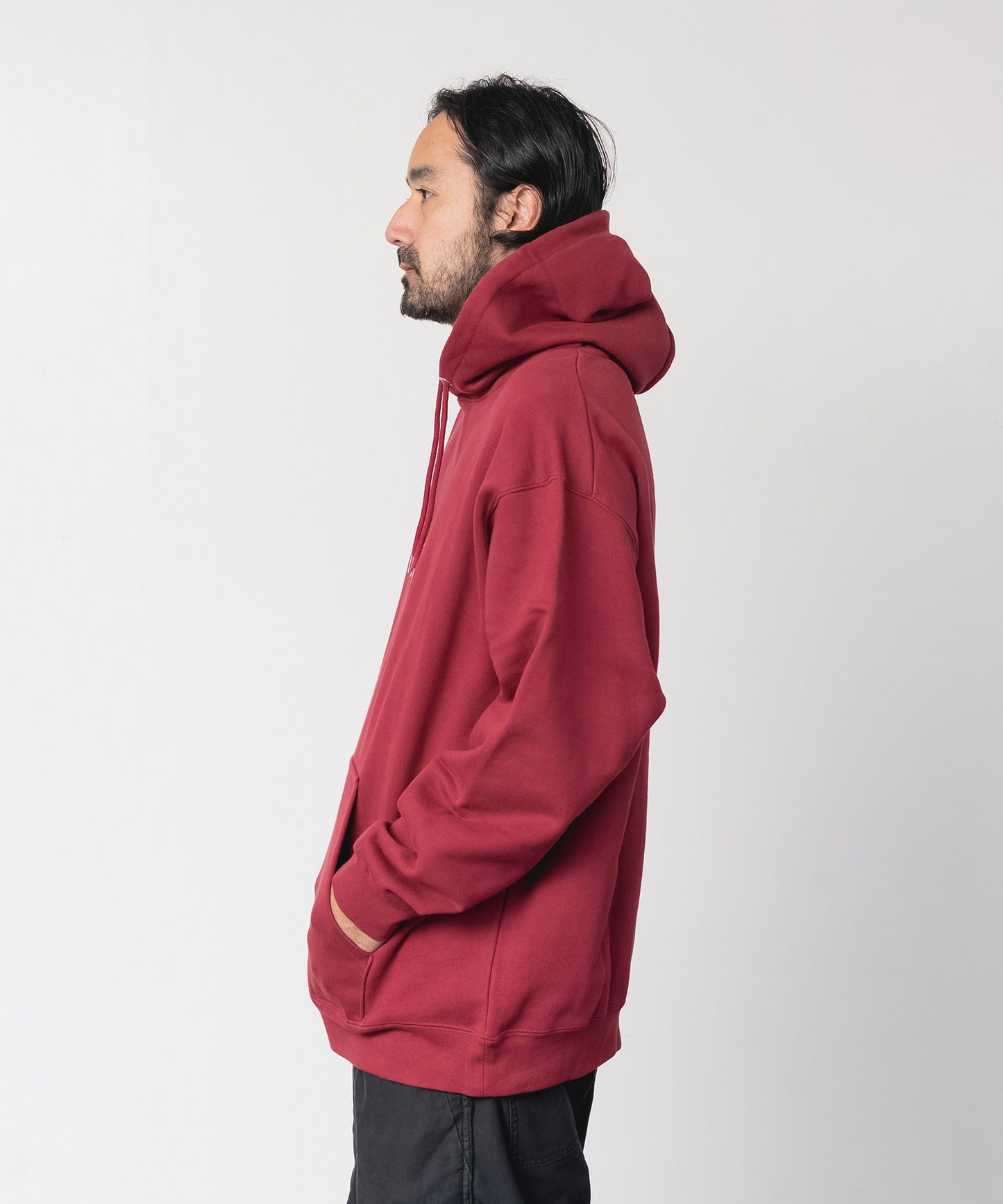 Big Logo Heavy Hooded Sweatshirt / MAROON