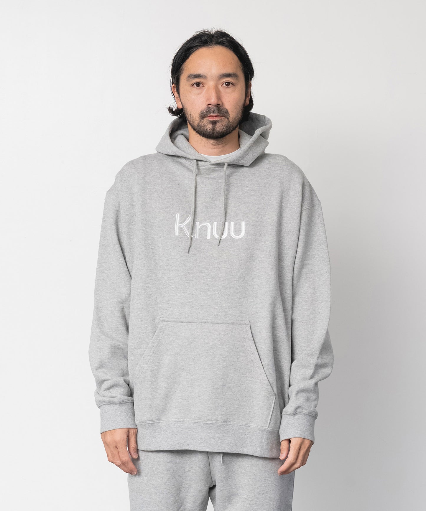 Big Logo Heavy Hooded Sweatshirt / HEATHER GRAY