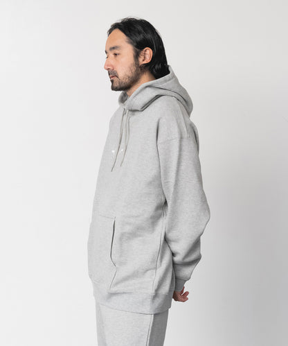 Big Logo Heavy Hooded Sweatshirt / HEATHER GRAY
