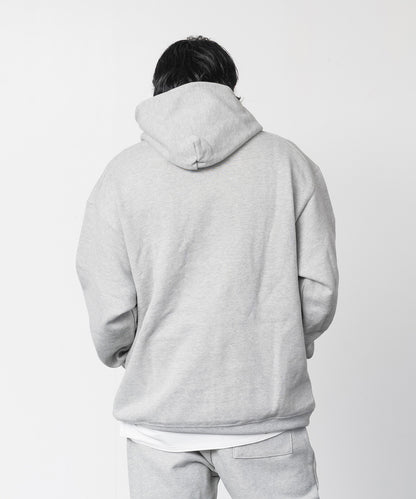 Big Logo Heavy Hooded Sweatshirt / HEATHER GRAY