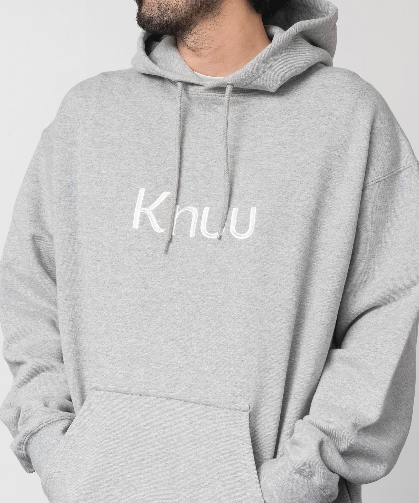 Big Logo Heavy Hooded Sweatshirt / HEATHER GRAY