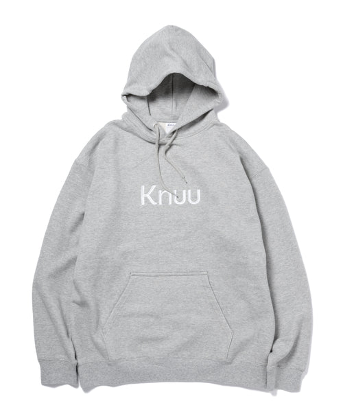 Big Logo Heavy Hooded Sweatshirt / HEATHER GRAY - HEATHER GRAY