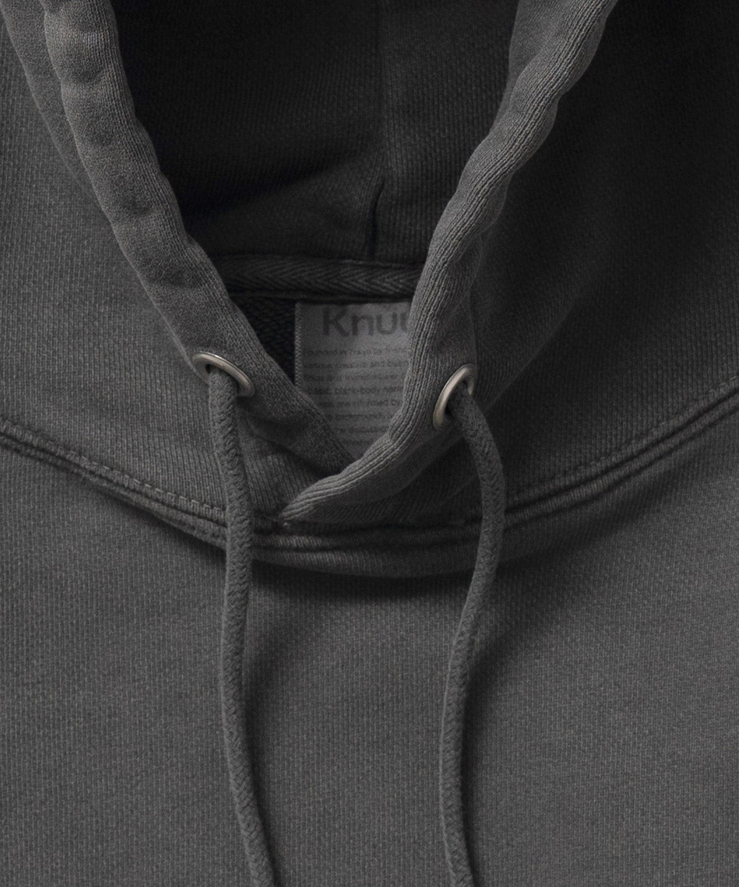 Heavy Hooded Pigment Dye Sweatshirt / BLACK