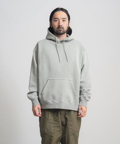 Heavy Hooded Pigment Dye Sweatshirt / SAGE GREEN