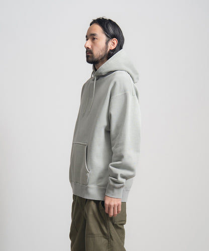 Heavy Hooded Pigment Dye Sweatshirt / SAGE GREEN