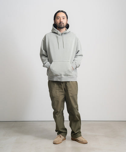 Heavy Hooded Pigment Dye Sweatshirt / SAGE GREEN