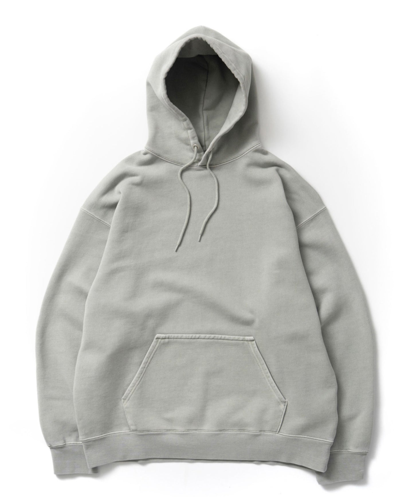 Heavy Hooded Pigment Dye Sweatshirt / SAGE GREEN