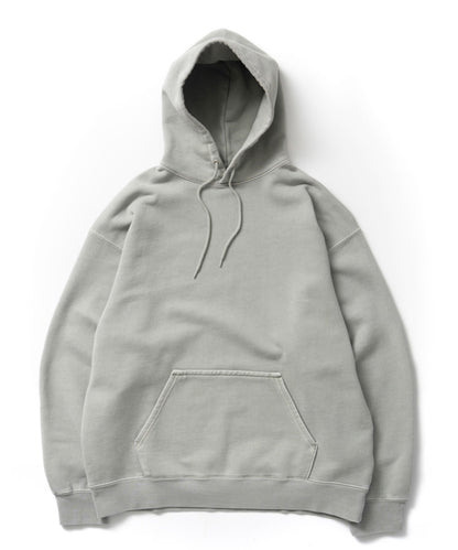 Heavy Hooded Pigment Dye Sweatshirt / SAGE GREEN