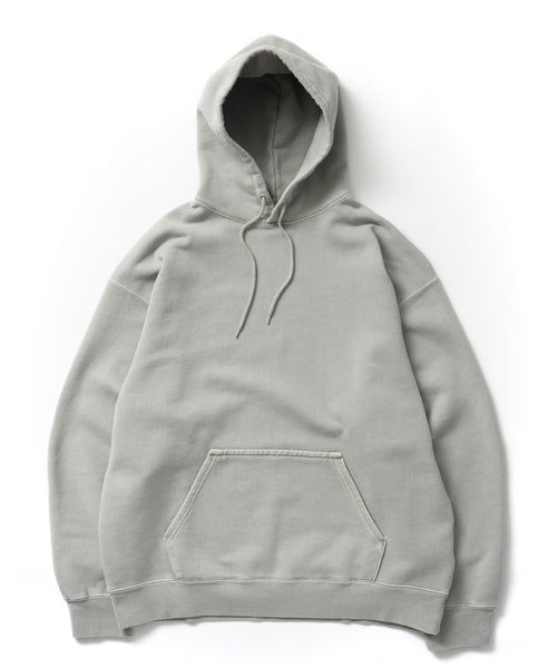 Heavy Hooded Pigment Dye Sweatshirt / SAGE GREEN - SAGE GREEN