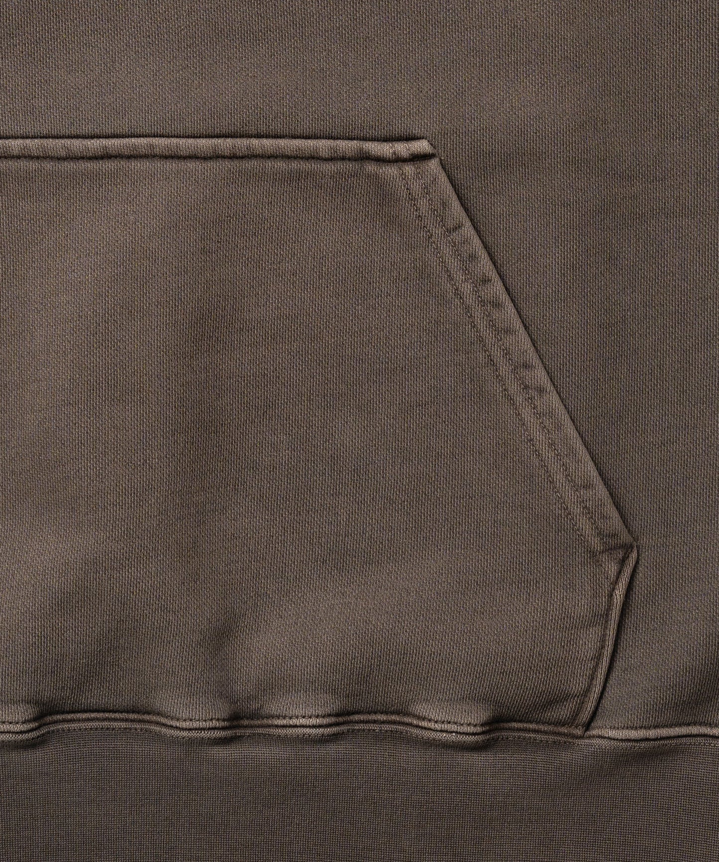 Heavy Hooded Pigment Dye Sweatshirt / BROWN