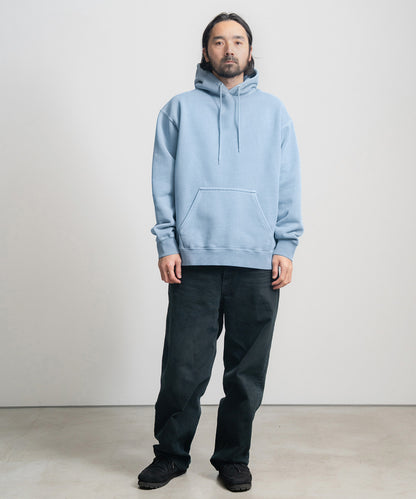 Heavy Hooded Pigment Dye Sweatshirt / LIGHT BLUE