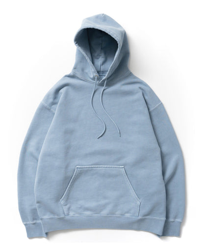 Heavy Hooded Pigment Dye Sweatshirt / LIGHT BLUE