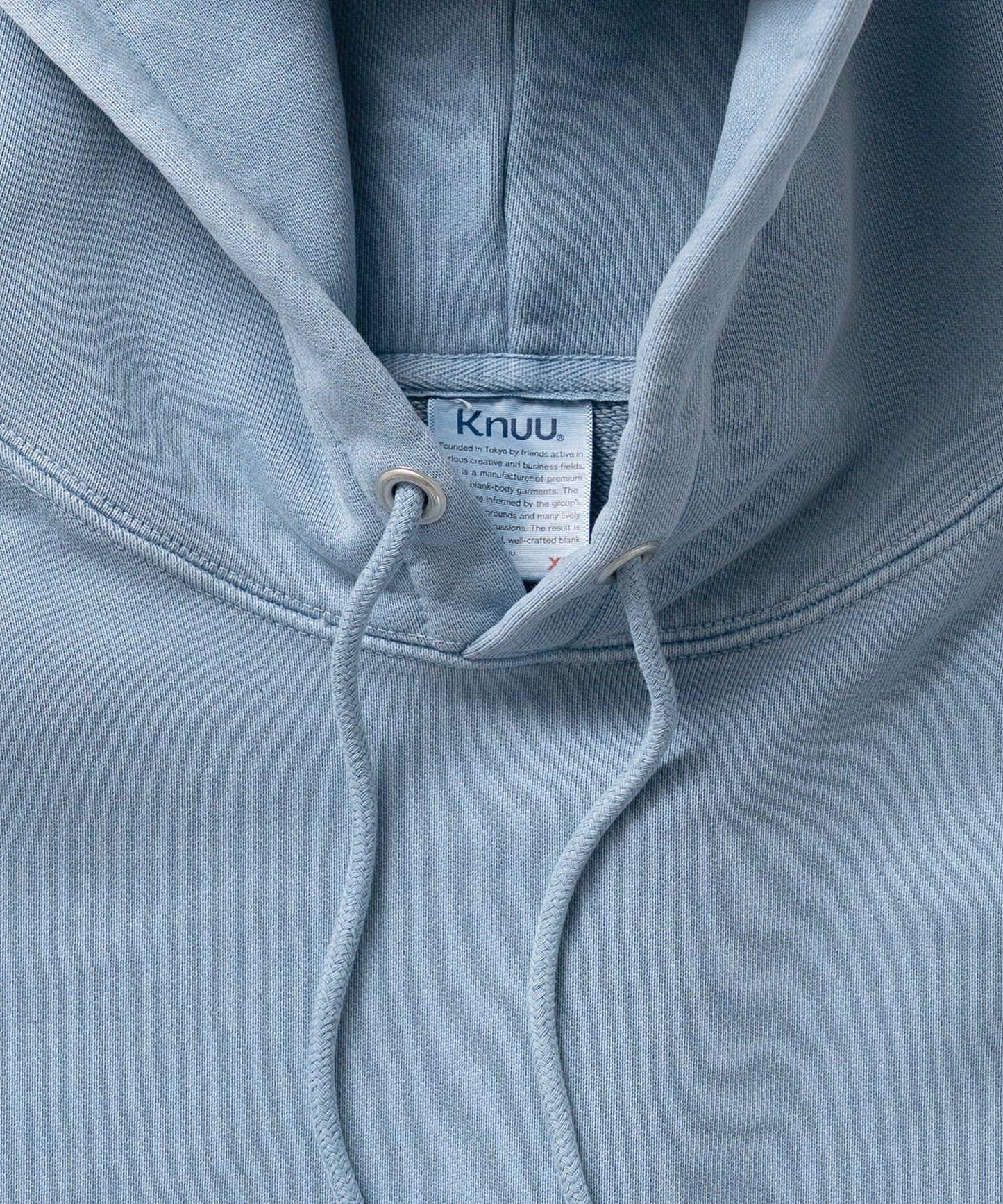 Heavy Hooded Pigment Dye Sweatshirt / LIGHT BLUE