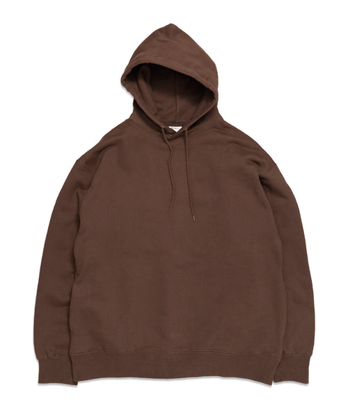 Heavy Hooded Sweatshirt - Seam Pocket / BROWN - BROWN