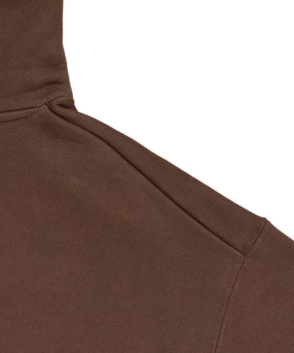 Heavy Hooded Sweatshirt - Seam Pocket / BROWN