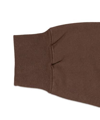 Heavy Hooded Sweatshirt - Seam Pocket / BROWN