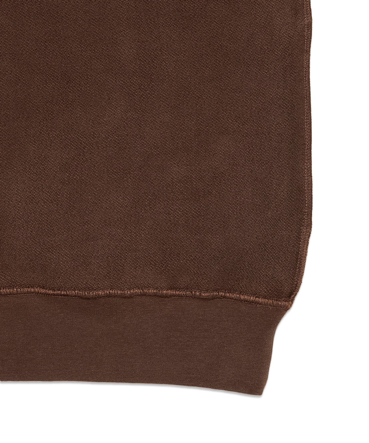 Heavy Hooded Sweatshirt - Seam Pocket / BROWN