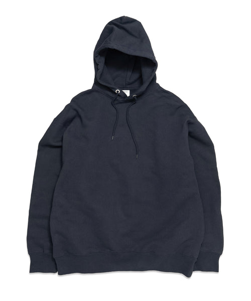 Heavy Hooded Sweatshirt - Seam Pocket / DARK NAVY - DARK NAVY