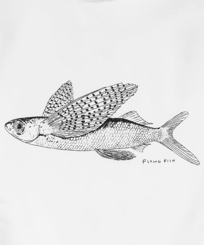Flying Fish Hooded Sweatshirt / WHITE