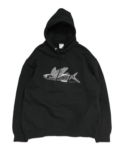 Flying Fish Hooded Sweatshirt / BLACK