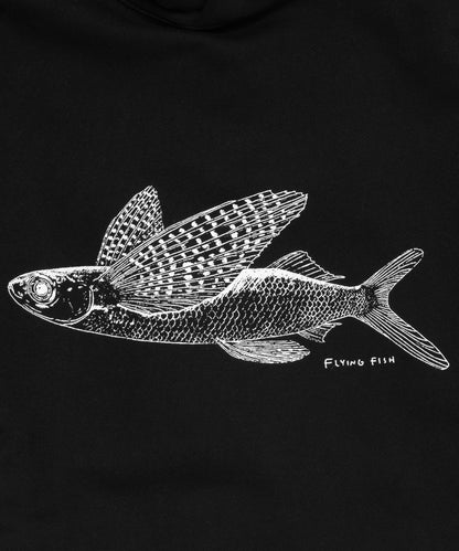 Flying Fish Hooded Sweatshirt / BLACK