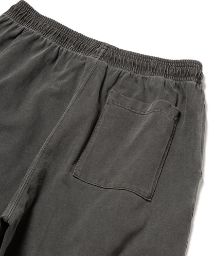 Pigment Dye Jersey Pants / BLACK