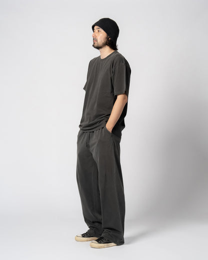 Pigment Dye Jersey Pants / BLACK