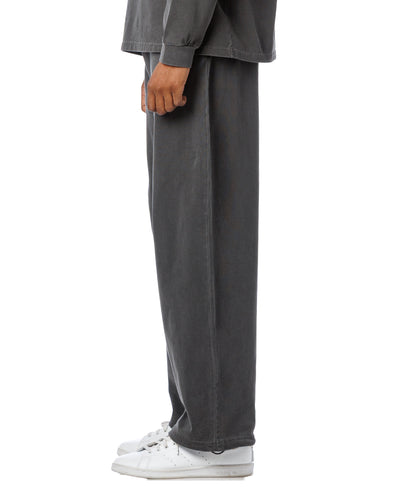 Pigment Dye Jersey Pants / BLACK