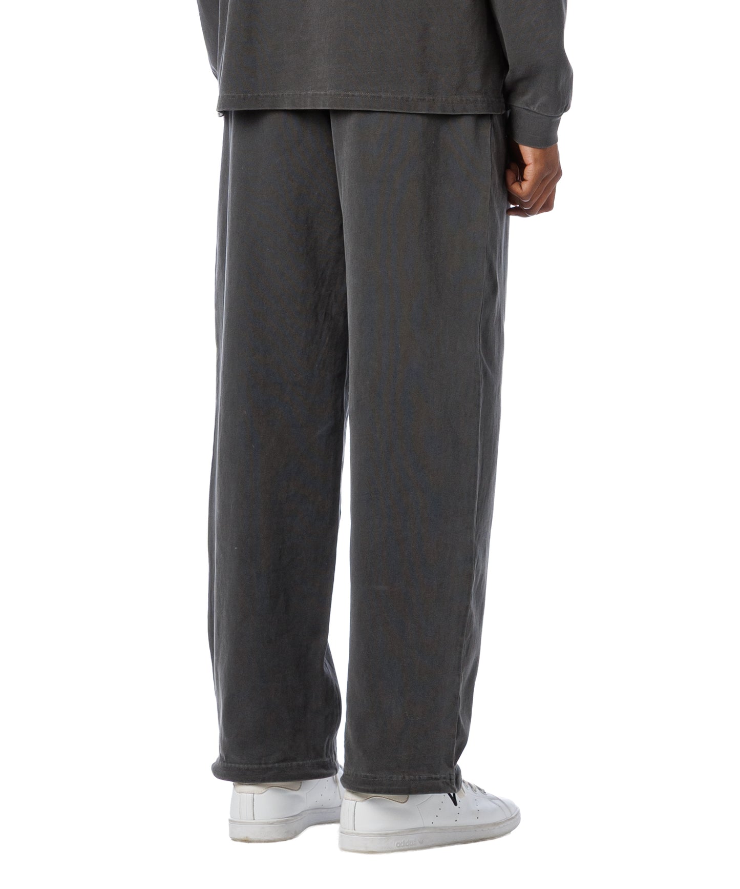 Pigment Dye Jersey Pants / BLACK