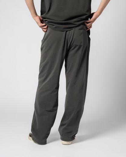 Pigment Dye Jersey Pants / BLACK