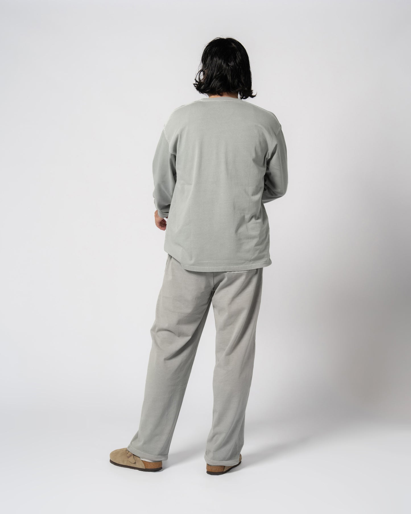 Pigment Dye Jersey Pants / GRAY