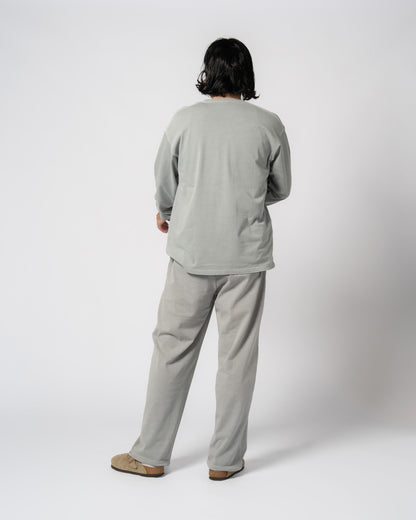 Pigment Dye Jersey Pants / GRAY